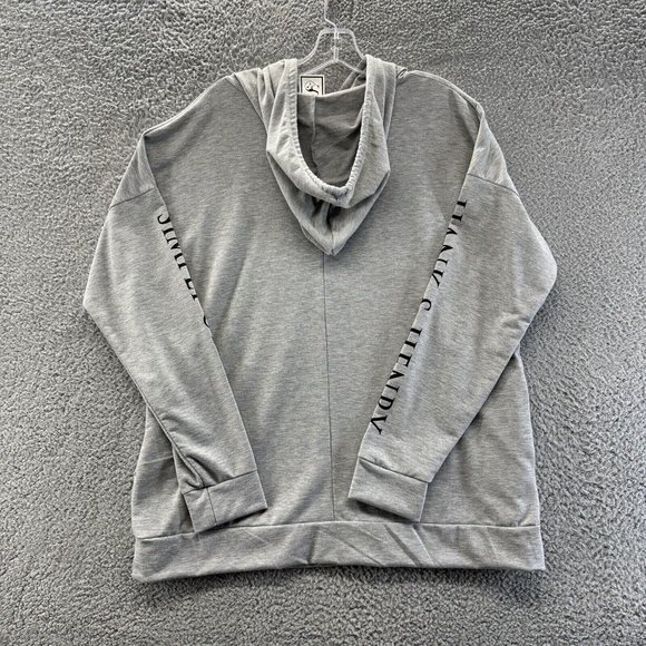 Hank & Henry Hoodie Women's Large Gray "Simply Obsessed" Lightweight Hoodie - Picture 9 of 12